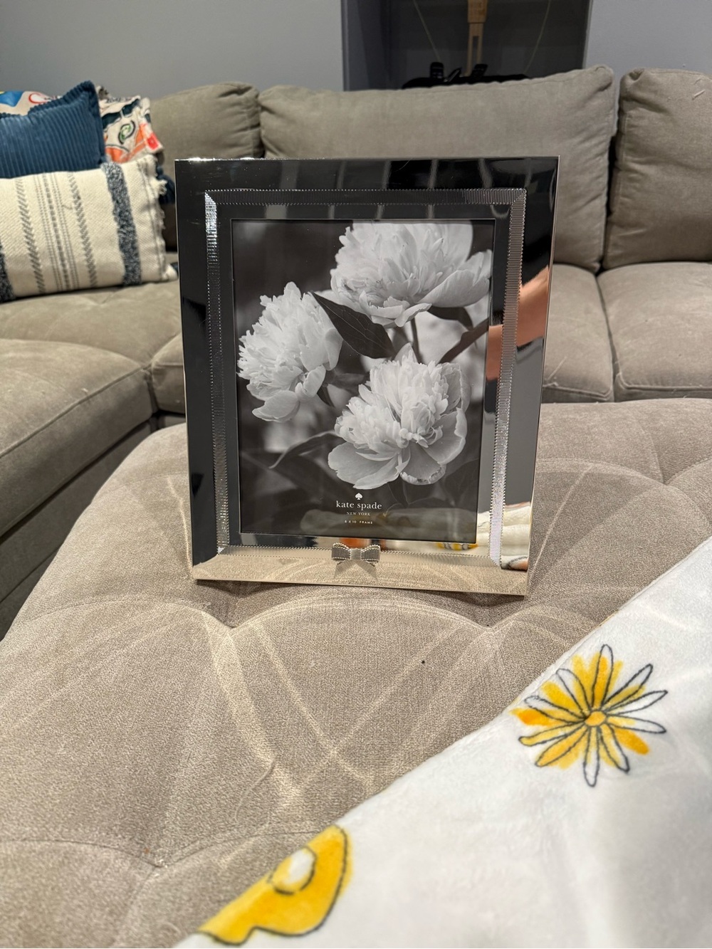 kate spade Silver Mirrored Frame with Bow Accent